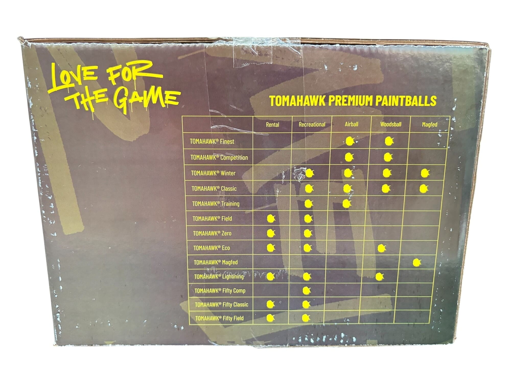 Tomahawk Zero Paintballs .68 Kaliber 1000 Stueck Field Paint Gelb