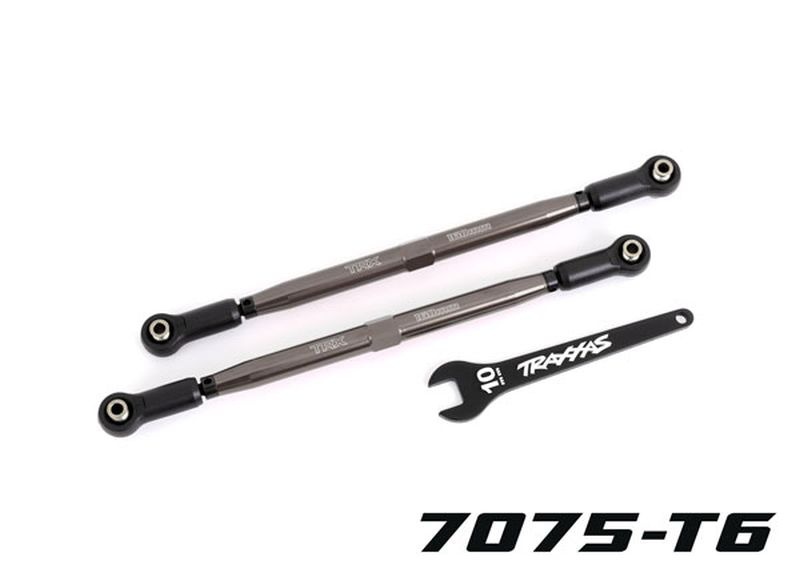 Traxxas Wide X-Maxx Vorspurstangen 7075-T6 Alu grau 188mm _2_ - RC-Zubehoer