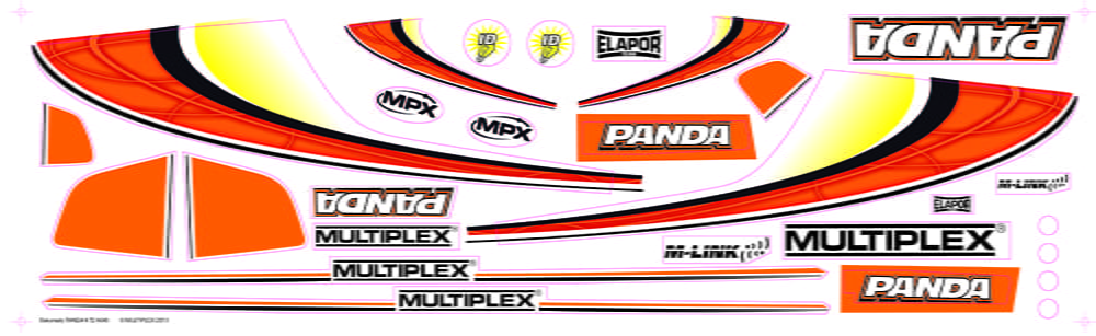 Multiplex Dekorbogen Panda (orange)