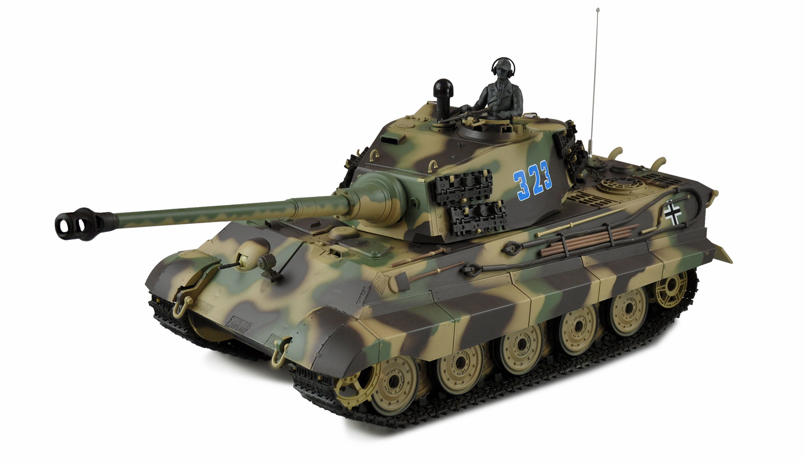 Amewi RC Panzer Königstiger mit Henschelturm 1:16 Professional Line II IR/BB