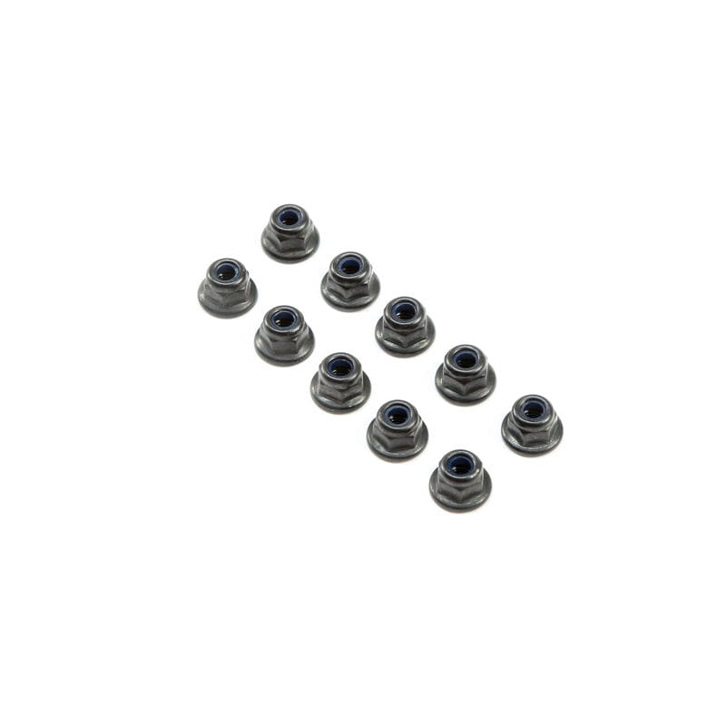Losi M3 Flanged Lock Nuts _10_ - RC-Zubehoer