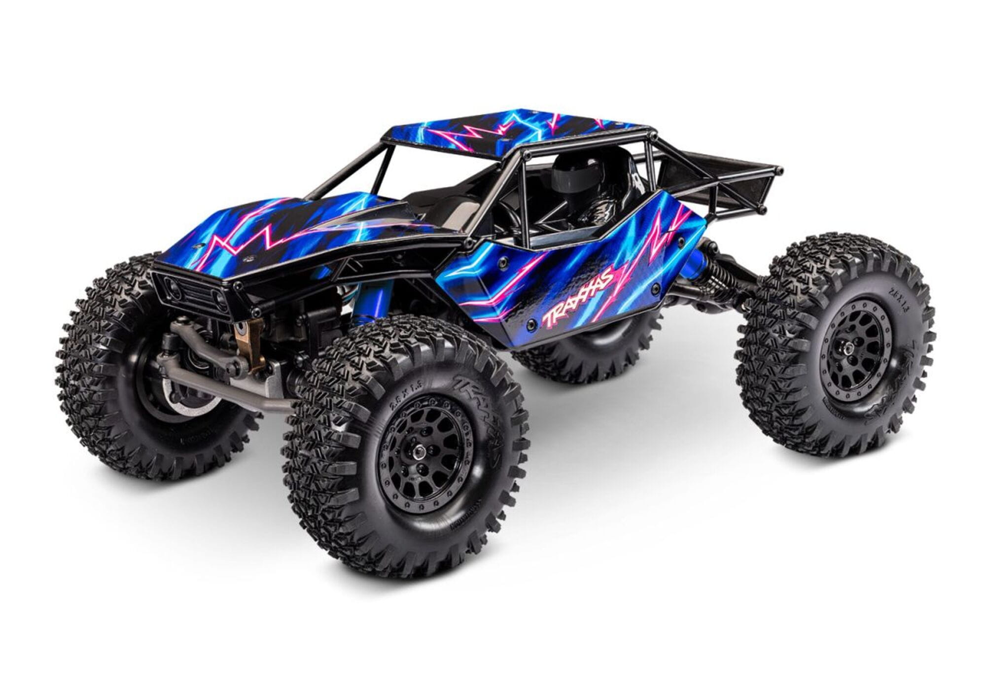 Traxxas TXC-4M Extreme Crawler Blau 1_18 Brushless 4WD RTR mit 3S LiPo Akku und USB-Ladegeraet