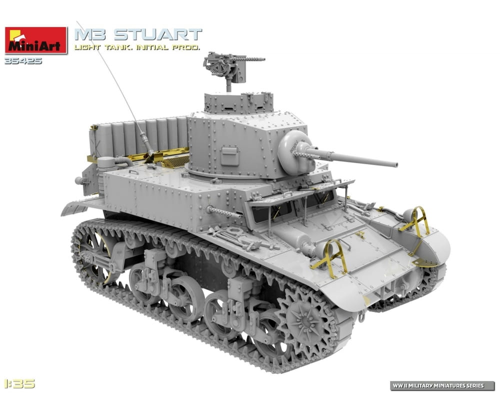 MiniArt 1_35 M3 Stuart leichter Pz_ fruehe Prod. Plastik Modellbausatz - RC-Zubehoer