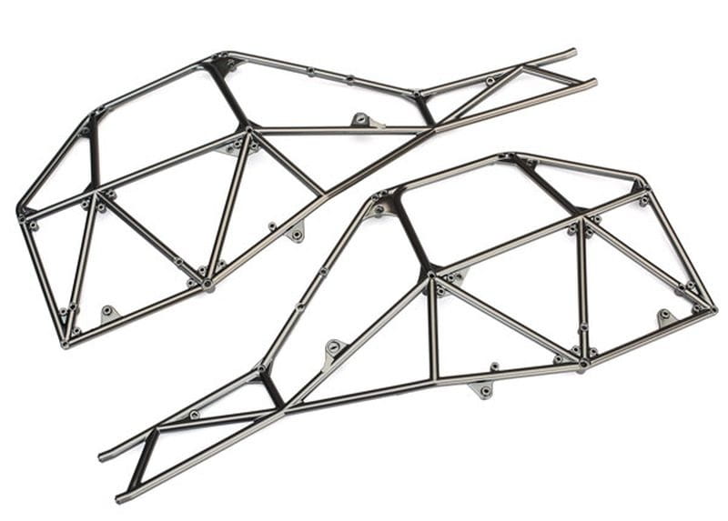 Traxxas Tube-Chassis_ Seiten-Sektion l_r _satin schwarz chrome-plate - RC-Zubehoer