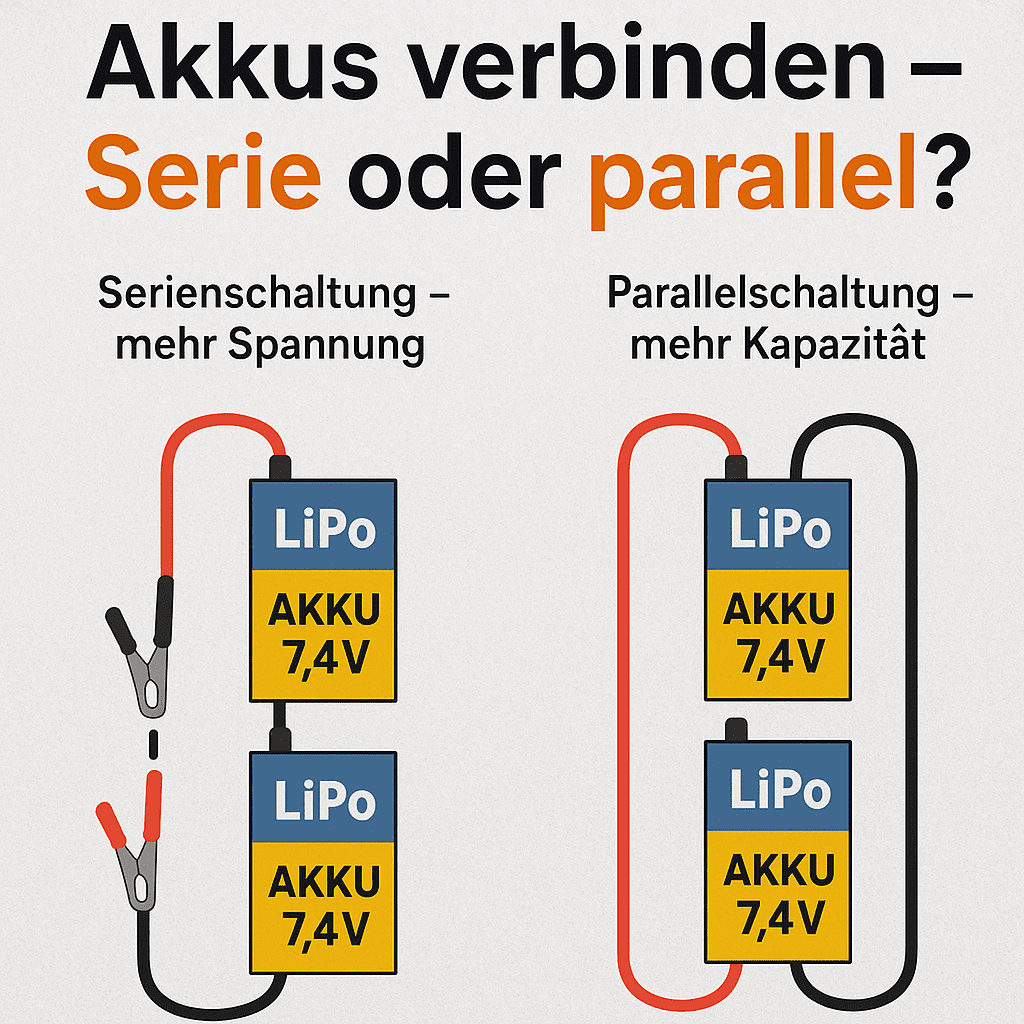 Serien- und Parallelschaltung von Akkus im RC Modellbau erklärt