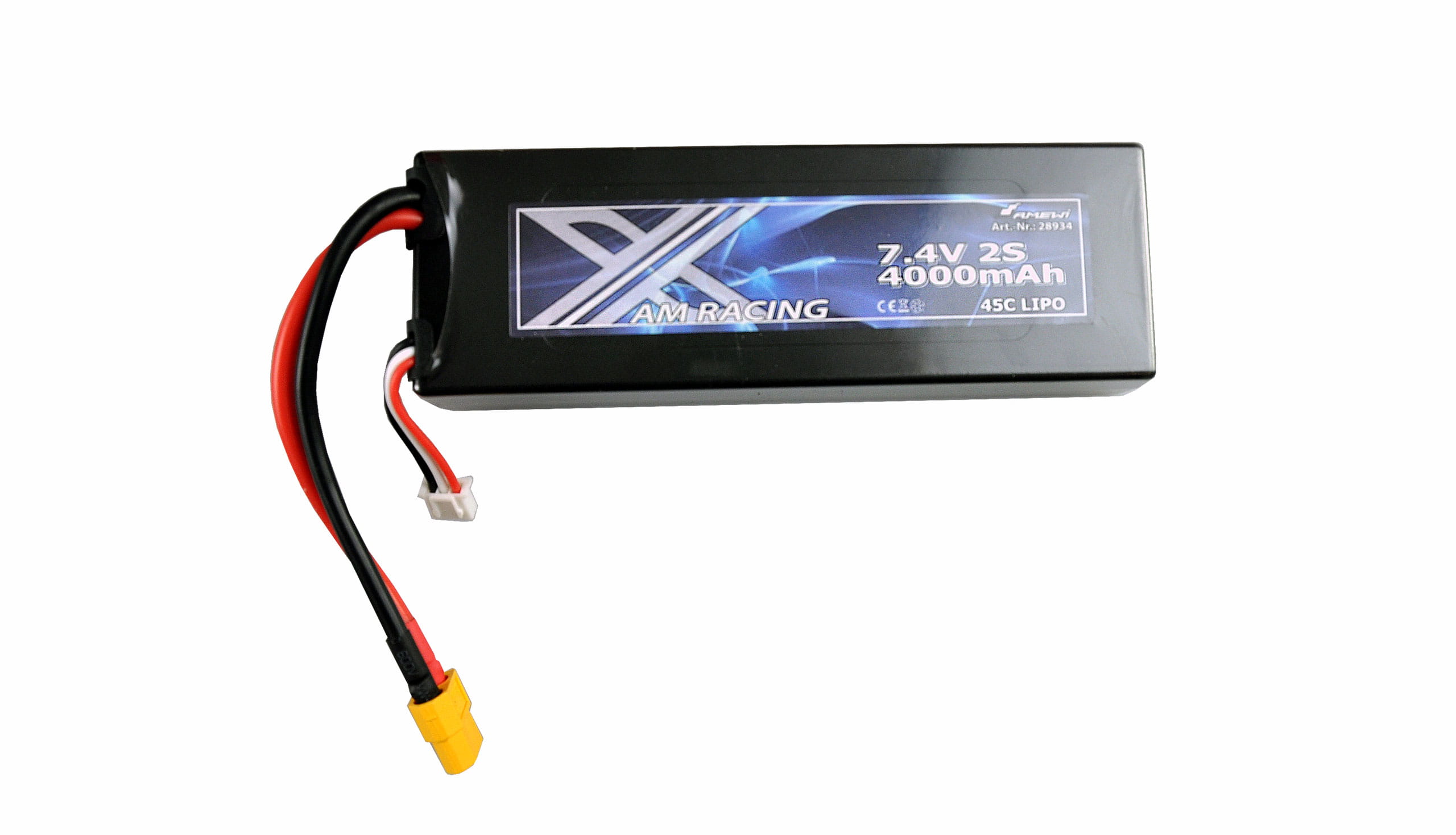 Amewi LiPo Akku 2S 7,4V 4000mAh 45C Hardcase, XT60