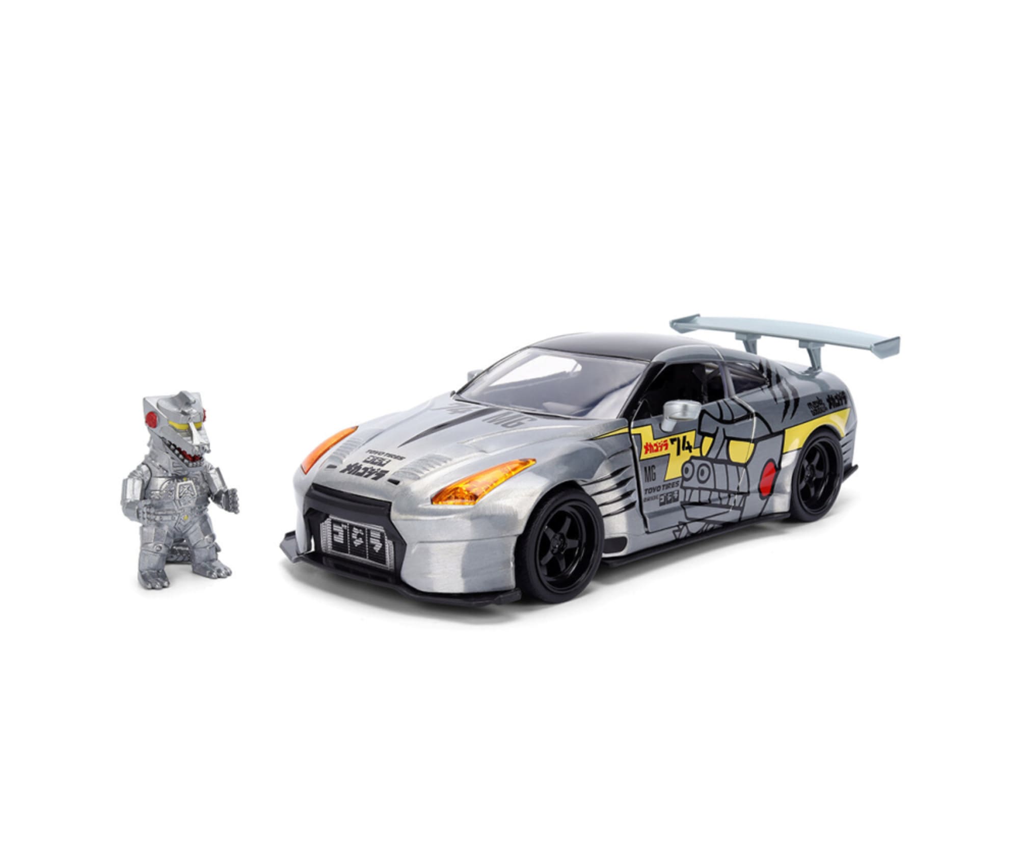 Jada Toys MechaGodzilla Nissan GT-R R35 Ben Sopra 2009 1_24 mit Figur