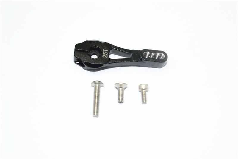 GPM Alu Servo Horn 25T _4 Loch_ schwarz fuer Traxxas TRX4 - 6 - RC-Zubehoer