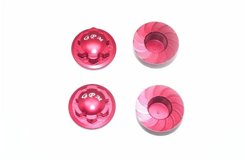 GPM Alu Radnabenabdeckung rot für ARRMA Kraton, Talion, Typhon, Senton, Outcast, Notor. 6S