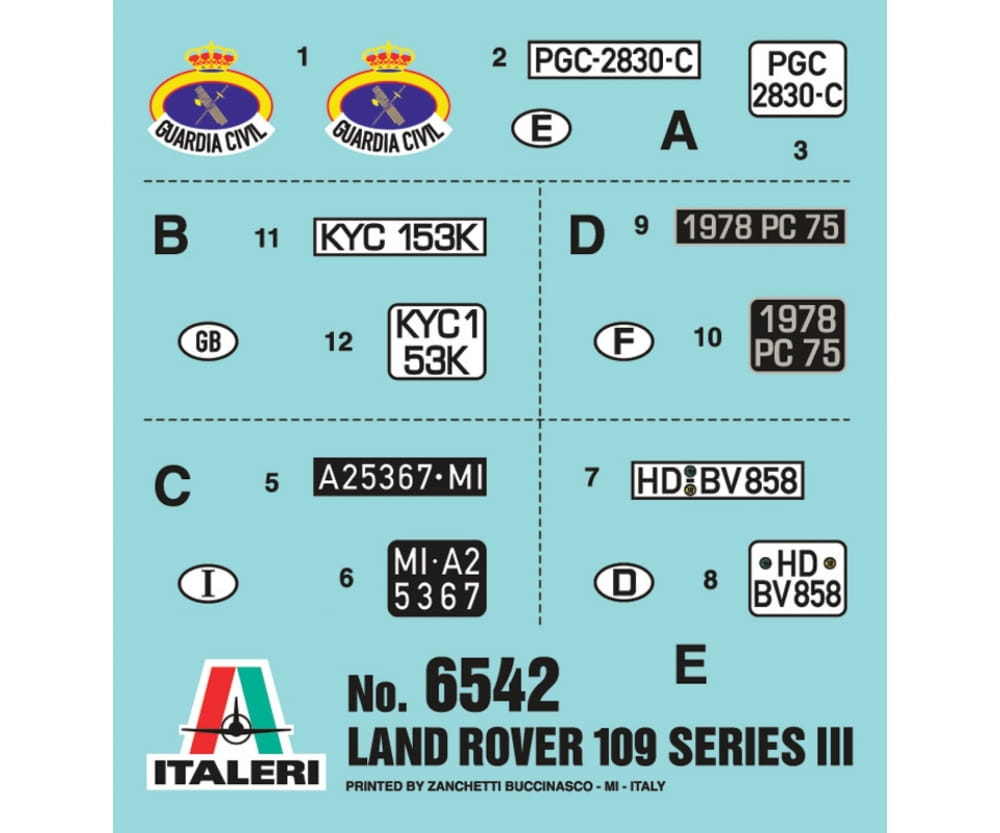 Italeri 1:35 Land Rover 109 "Guardia Civil"
