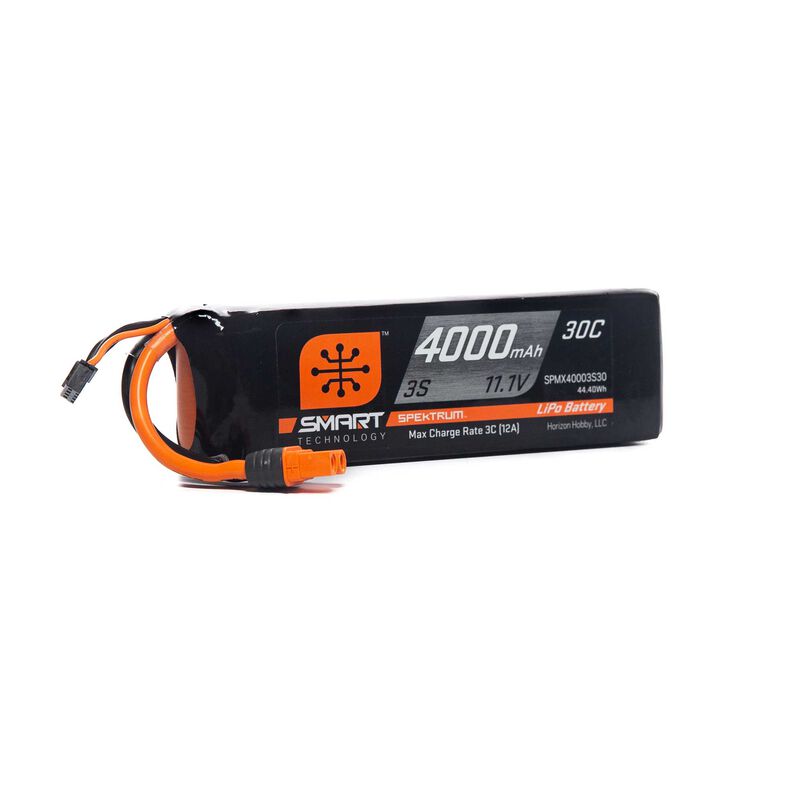 Spektrum Lipo Akku 4000mAh 3S 11.1V Smart 30C IC3 - RC-Zubehoer