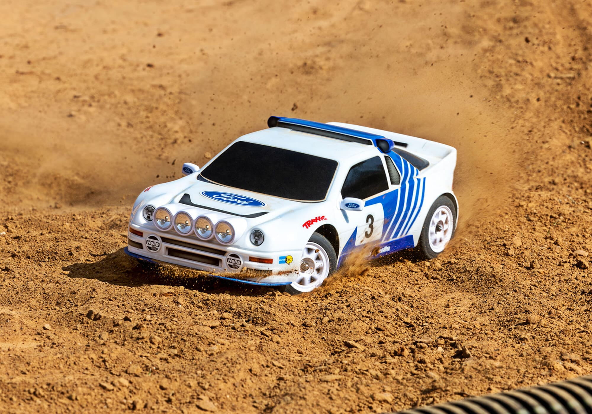 Traxxas Mini Rally VXL Ford RS200 1_10 RTR Brushless blau