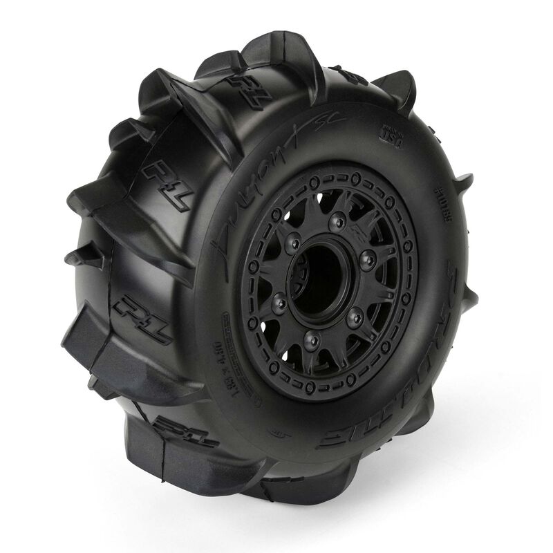 Proline Short Course Reifen Dumont Paddle 2.2/3.0 MTD Raid Blk F/R 2St.