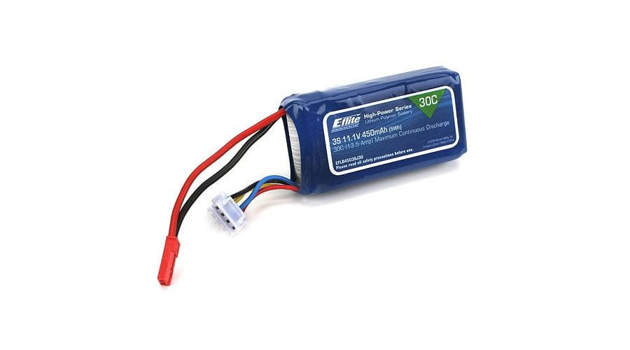 E-flite  Lipo Akku 450mAh 3S 11,1V 30C JST