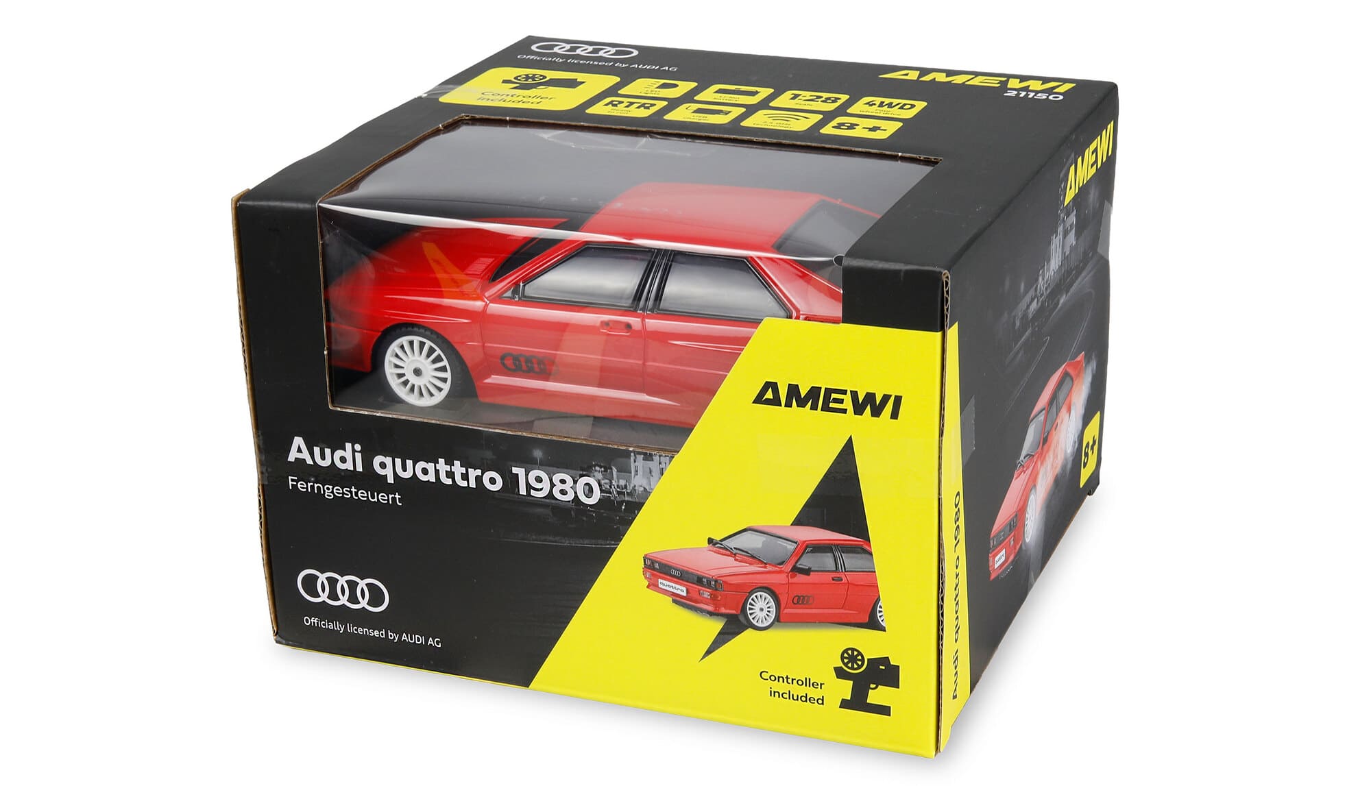 Amewi Audi quattro 1980 RC Drift Auto 4WD 1_28 rot