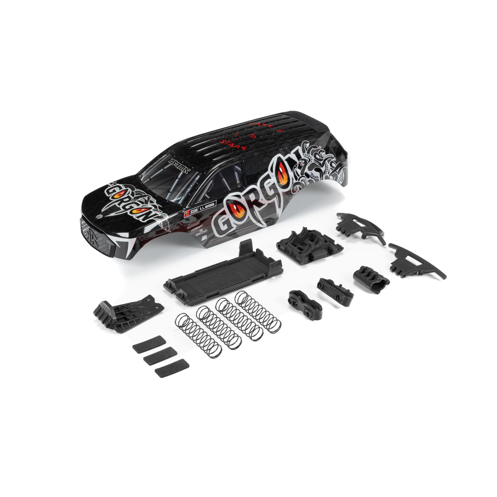 Arrma GORGON Karosserie Set Lackiert Decaled Gun Metal - RC-Zubehoer