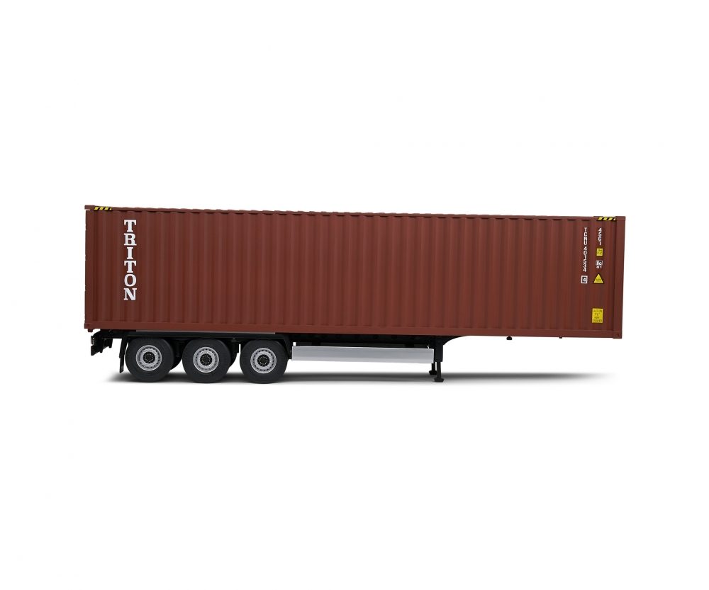 Solido 1:24 Containerauflieger rot