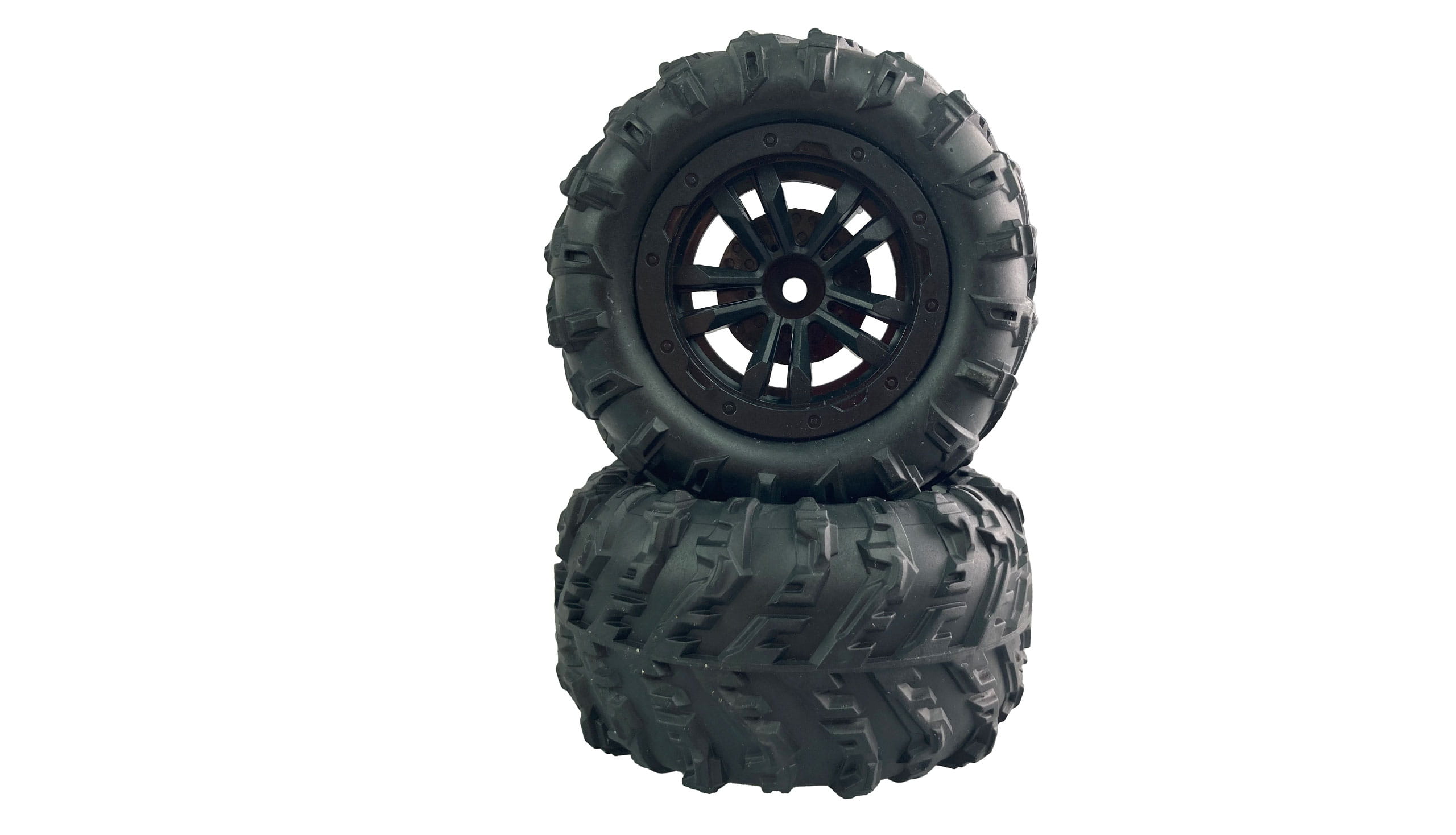 Amewi 6034 Raeder vormontiert_ schwarze Felgen_ 2 Stueck - RC-Zubehoer