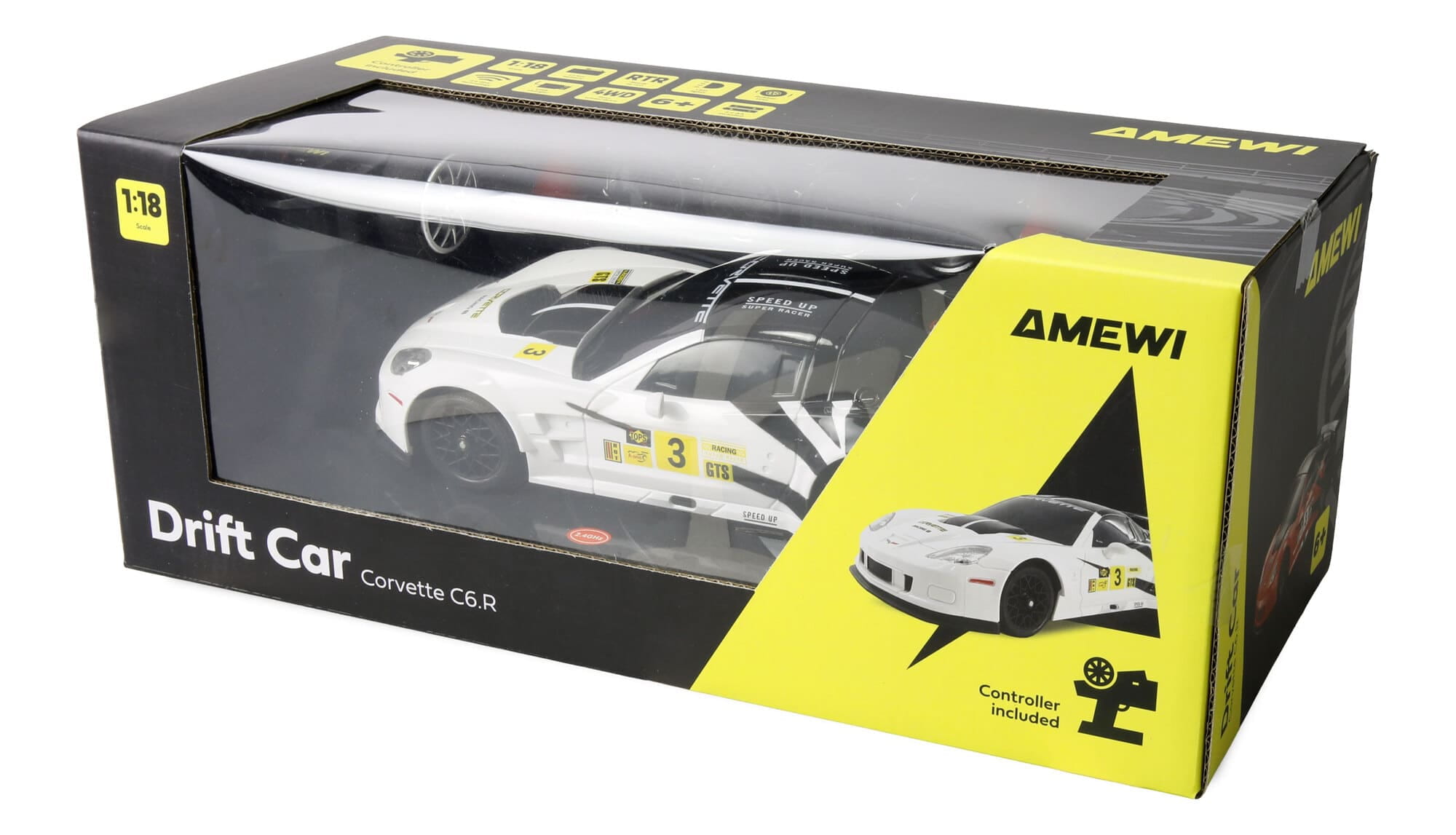 Amewi Corvette C6_R Drift Car 1_18 RTR weiss RC Fahrzeug - Art_-Nr. 21122