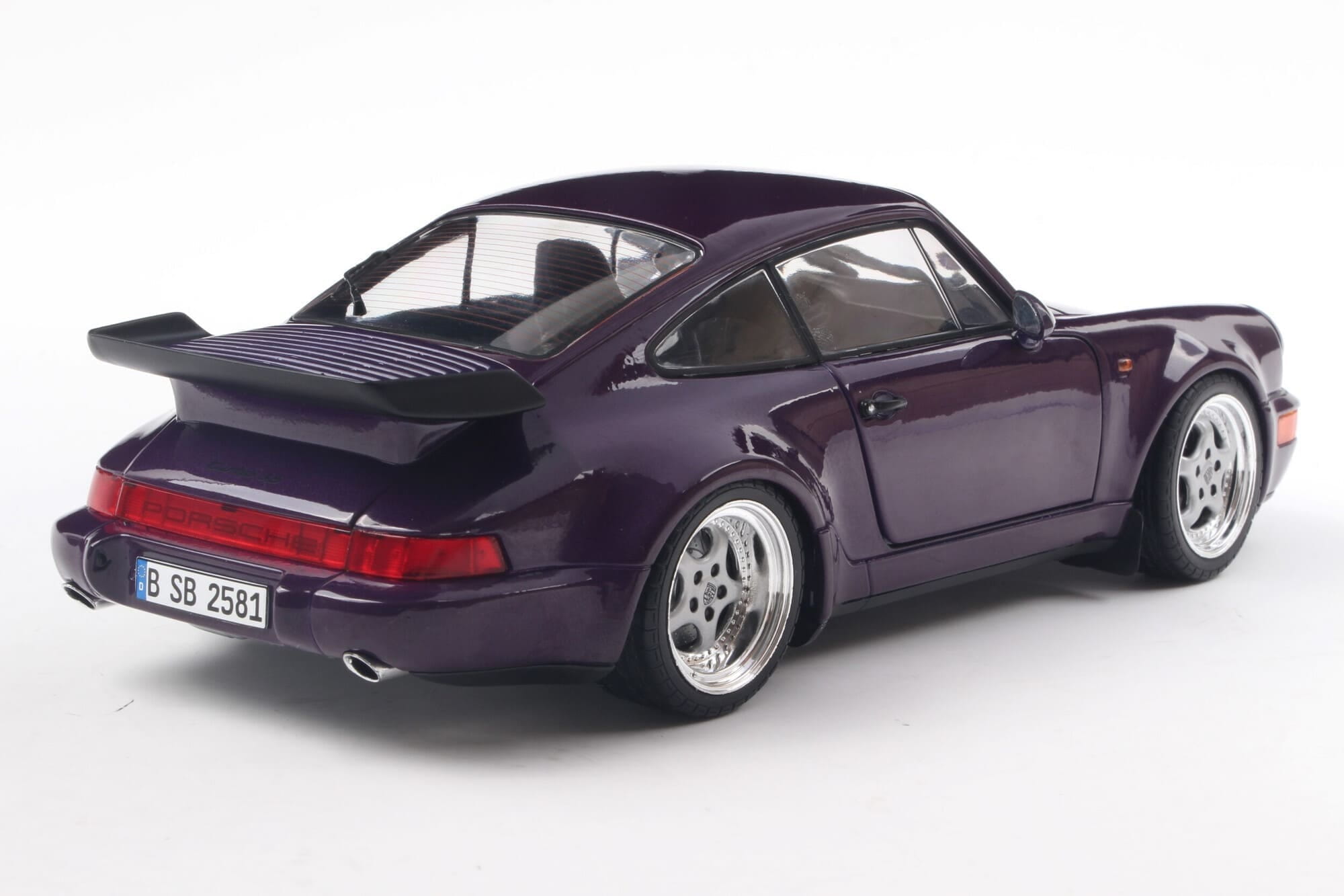 Solido Porsche 911 _964_ Turbo Violet Blue Metallic Standmodellauto im Massstab 1_18_