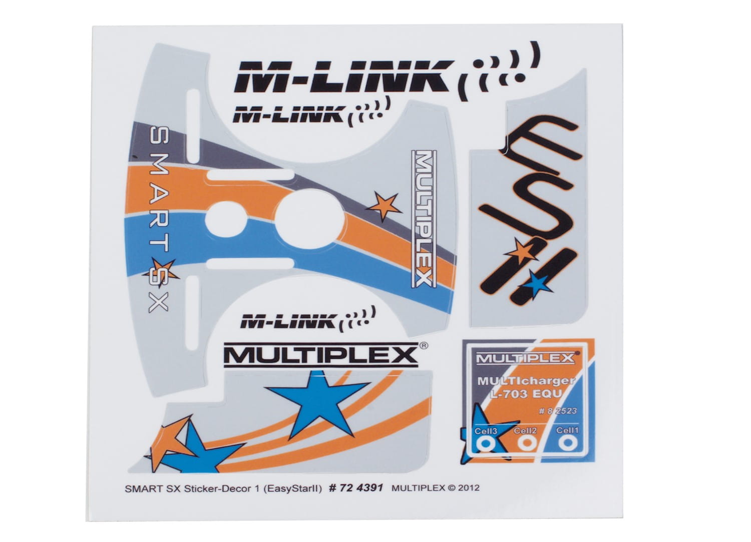 Multiplex Dekorbogen Smart SX Dekor 1 Multiplex Dekorbogen Smart SX Dekor 1 - RC-Zubehoer