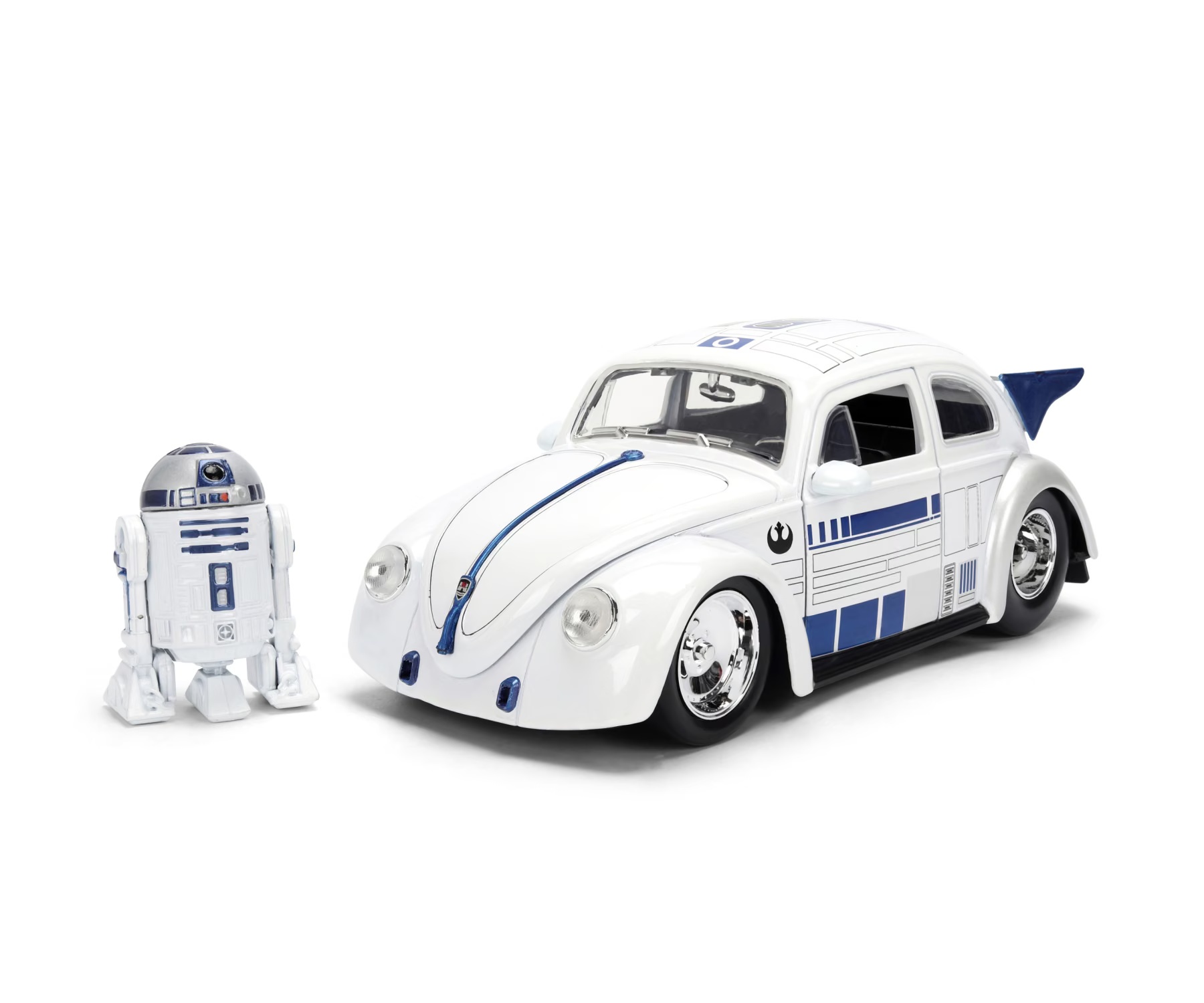 Jada Toys Star Wars R2-D2 VW Drag Beetle 1959 1_24 mit Metallfigur