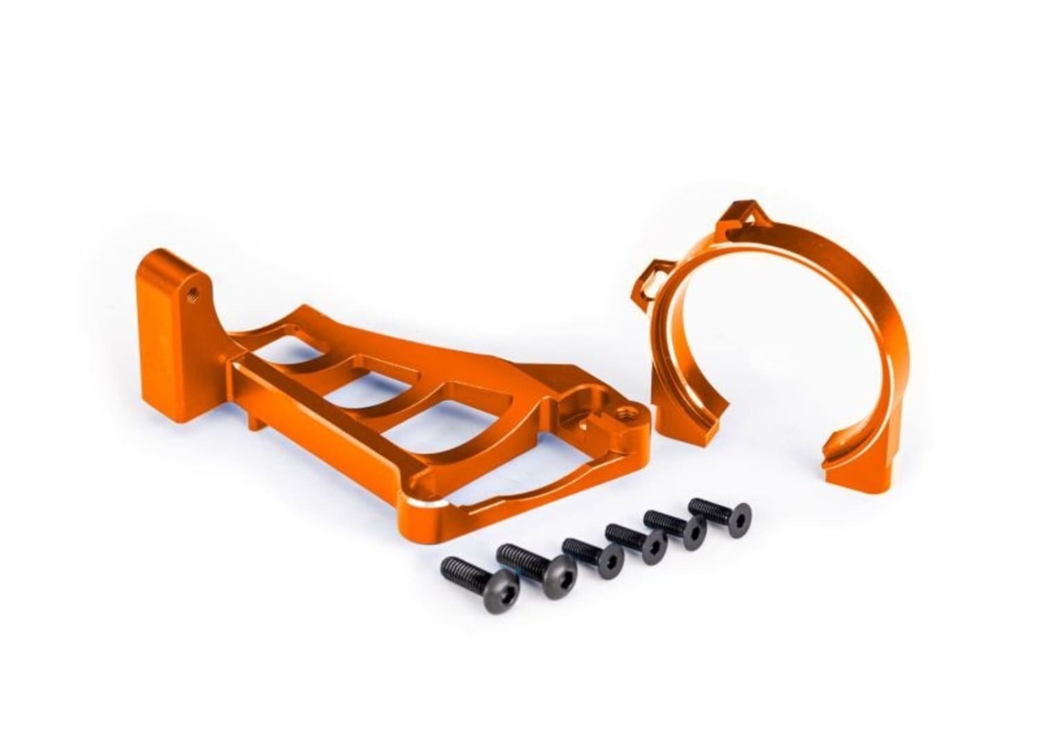 Traxxas Motorhalter Alu orange fuer TRX3461 - RC-Zubehoer