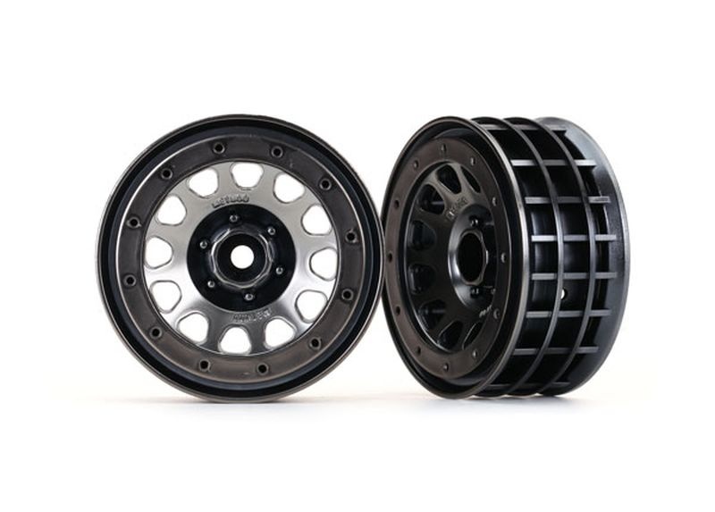 Traxxas Felgen Method 105 2.2' (black chrome, beadlock) (Ringe separ
