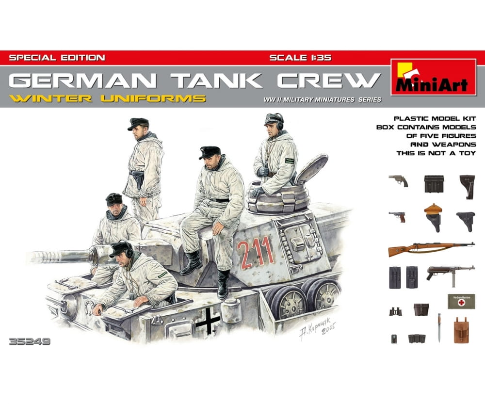 Plastikmodellbau von Miniart 1-35 fig dt panzerbesatz 5 winte