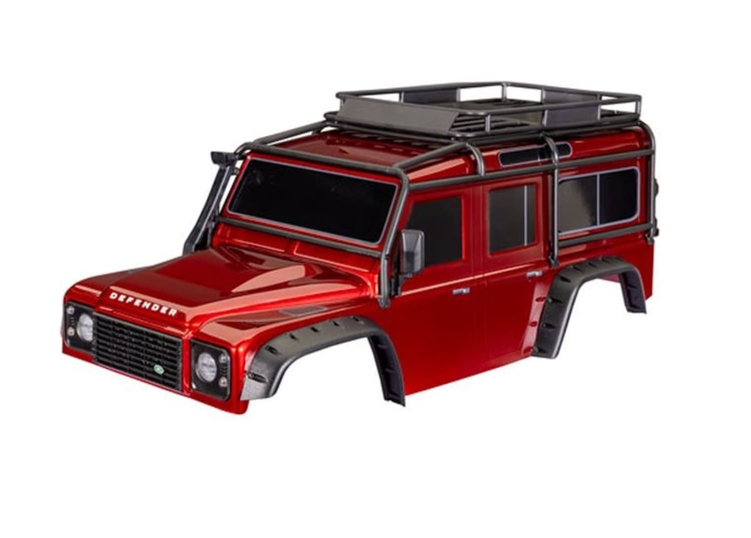 Traxxas Karosserie Land Rover Defender rot mit Anbauteile - RC-Zubehoer