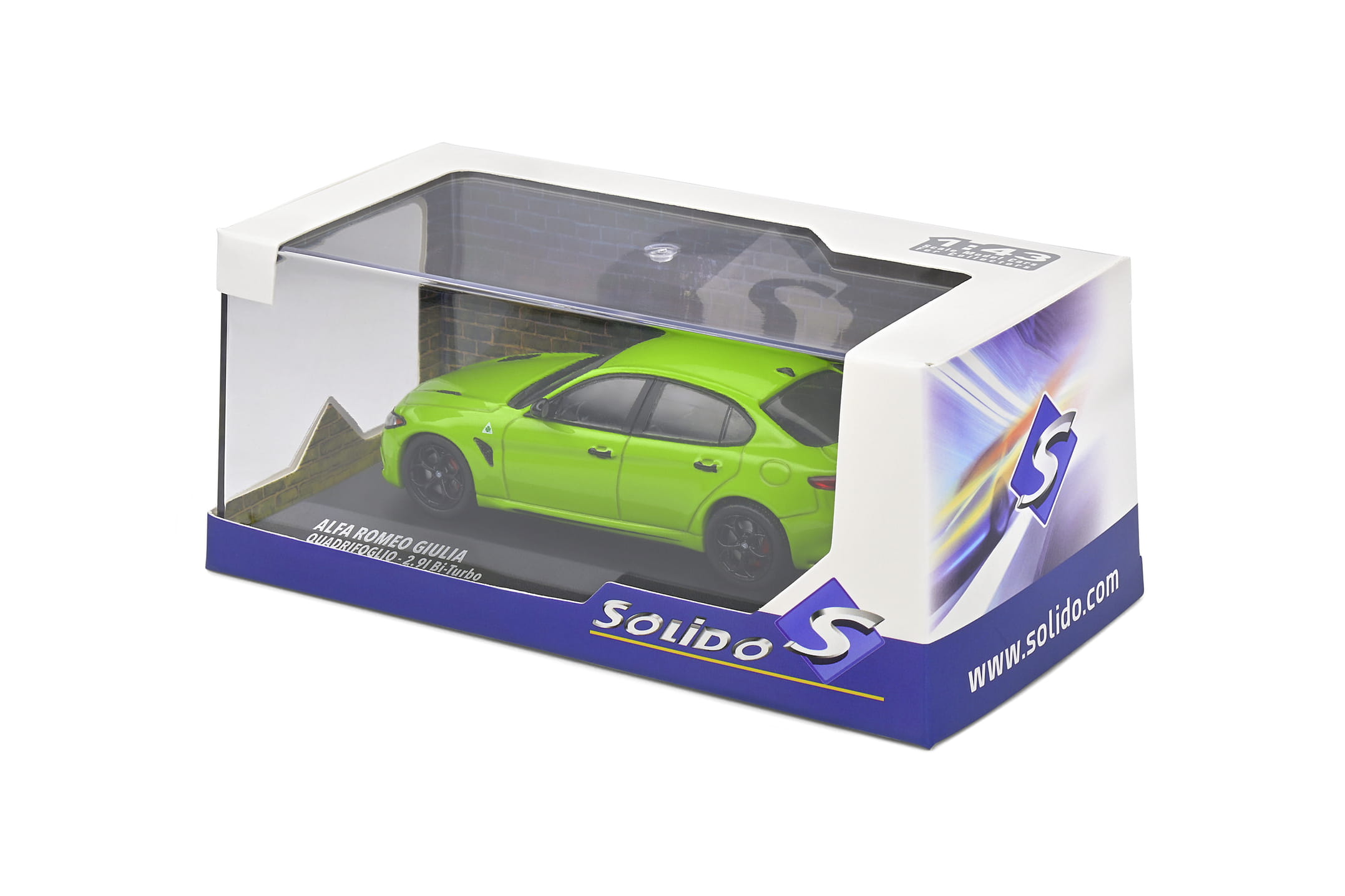 Alfa Romeo Giulia Quadrifoglio 2020 Modellauto in Acid Green 1_43 Solido