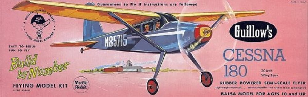 Guillow's Freiflugmodell Cessna 180 Wurfgleiter Balsabausatz Guillow's Freiflugmodell Cessna 180 Wurfgleiter Balsabausatz