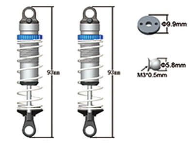Amewi MA364 Rear Shock Set AM10SC - RC-Zubehoer
