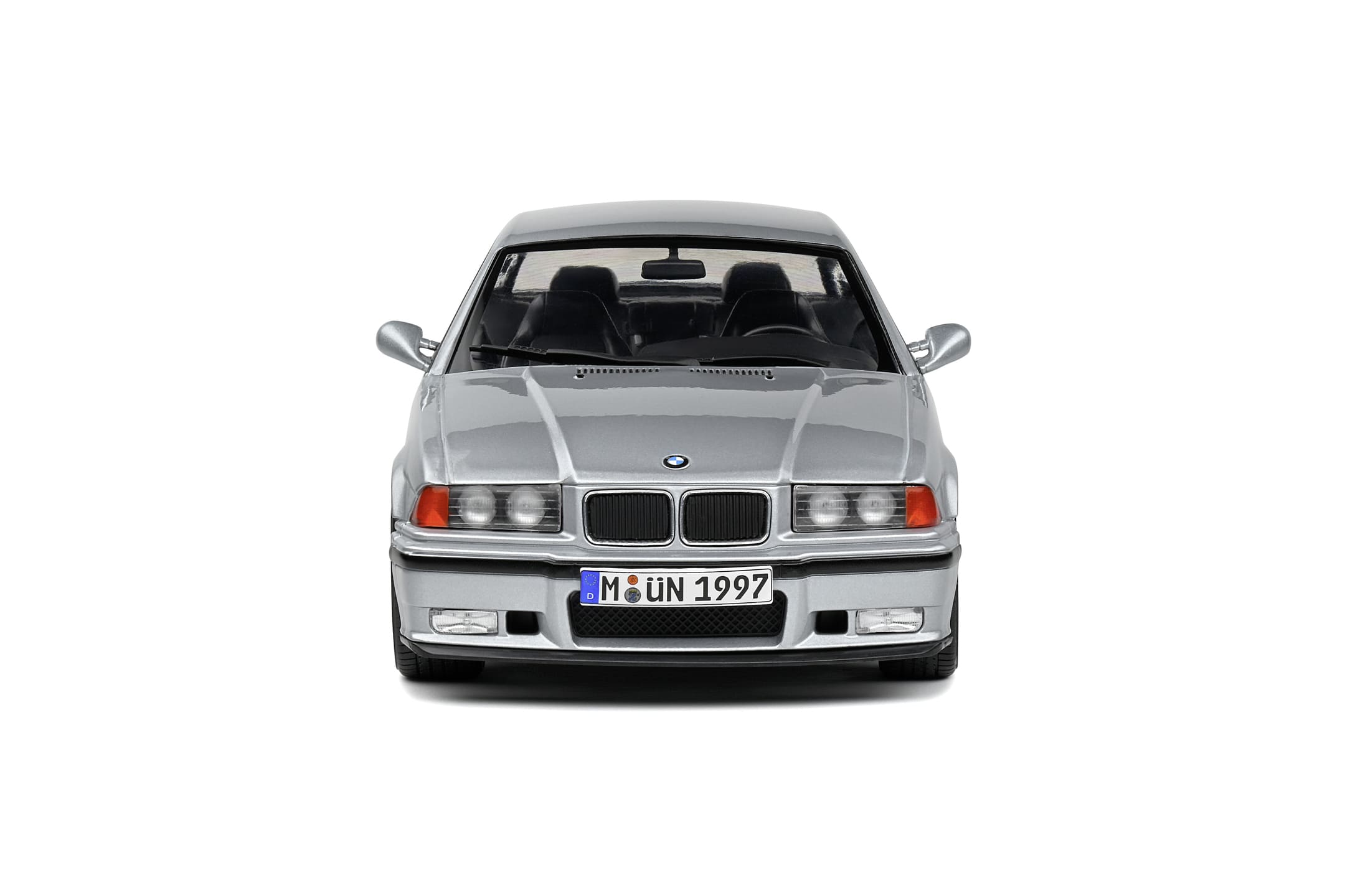 Solido Modellauto 1_18 BMW E36 M3 Coupe Artic Silver 1990 - Detailgetreues Sammlermodell