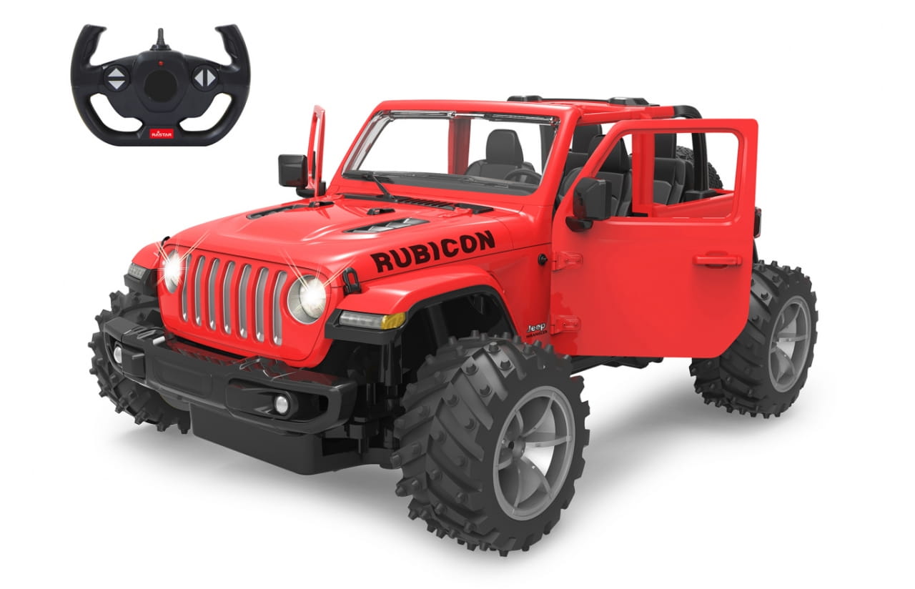 Jamara RC Jeep Wrangler JL 1:14 big wheel Tür manuell rot 2,4G B