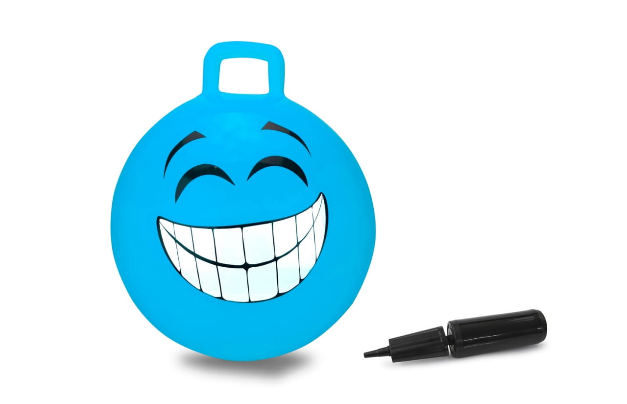 Jamara Hüpfball Smile blau 450mm