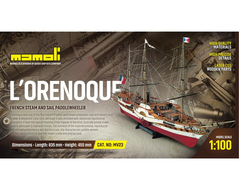 Mamoli L'Orenoque Französischen Fregatte 1:100 Holz Bausatz