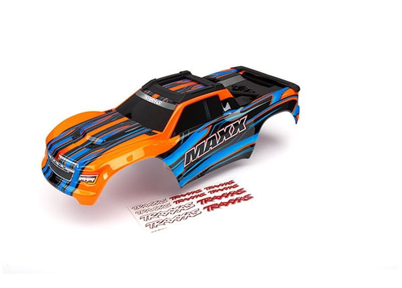 Traxxas Karosserie Maxx orange lackiert _ Decal Sheet - RC-Zubehoer