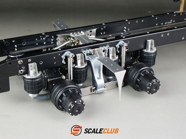 ScaleClub 1_14 Tandem-Achsaufhaengung mit Lufederattrappen - RC-Zubehoer