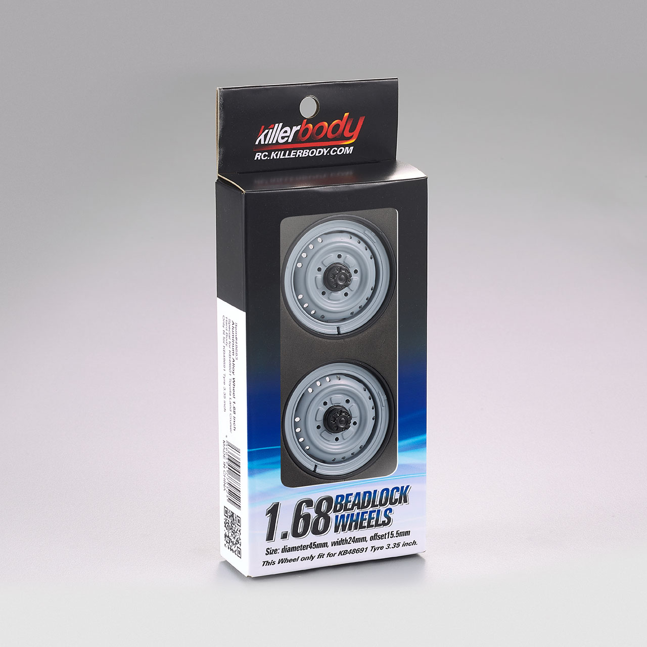 Killerbody Alufelge geschlossen 1_68_ Offset 15.5mm _2 Stk_ - RC-Zubehoer
