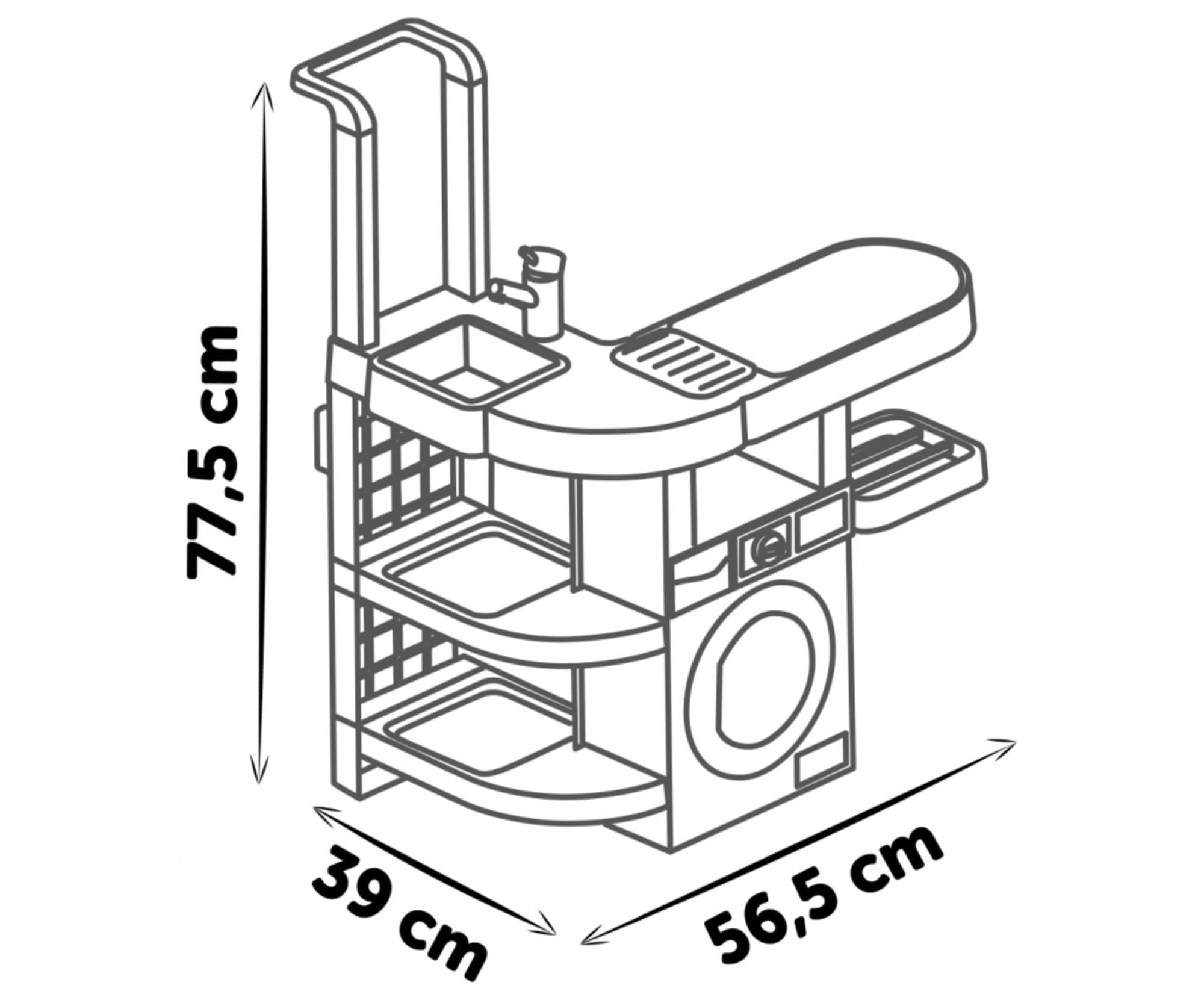 Smoby Rowenta Haushalts-Set Waschkueche