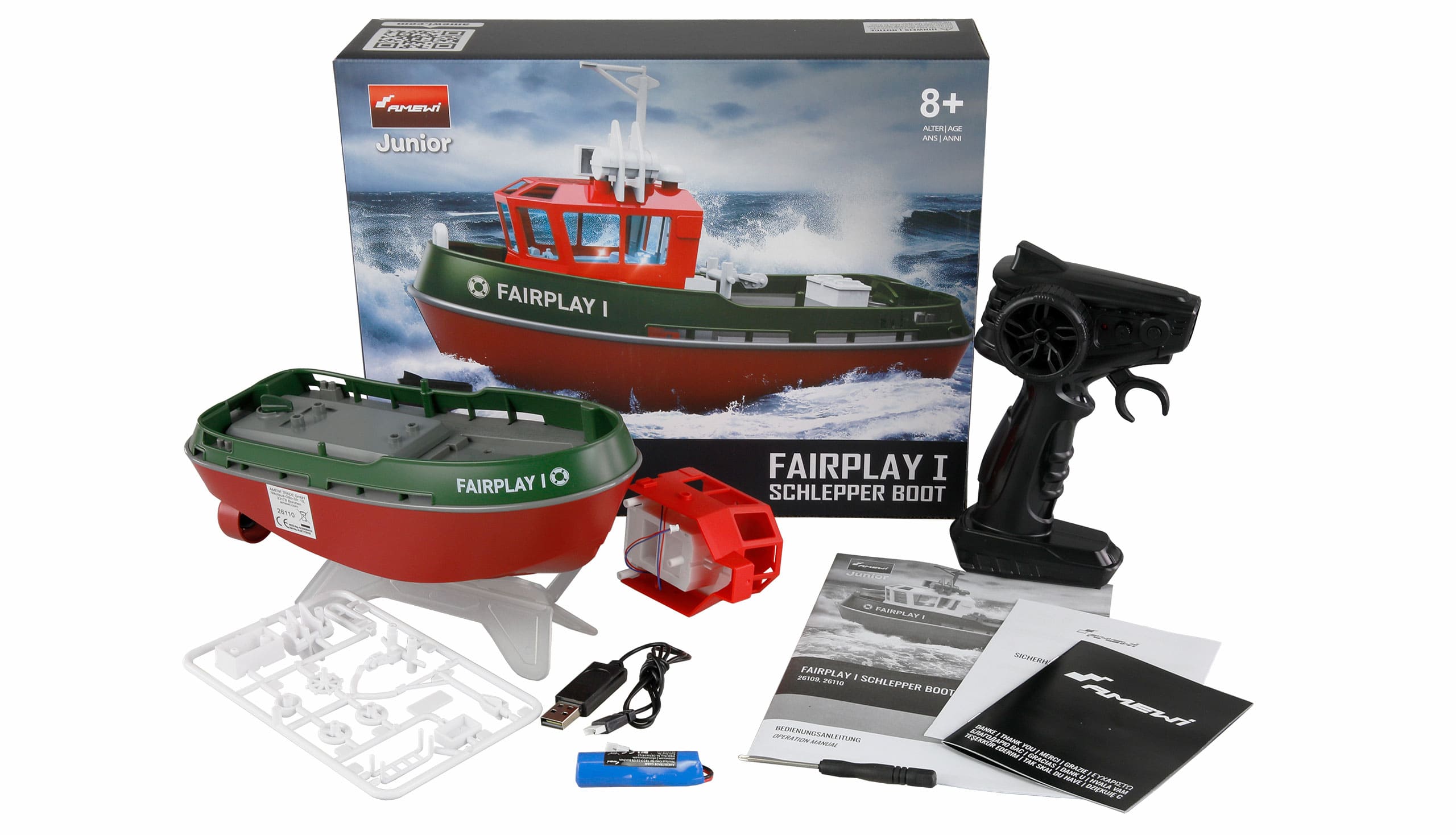amewi-rc-fairplay-i-schlepper-boot-1-72-rtr-gruen