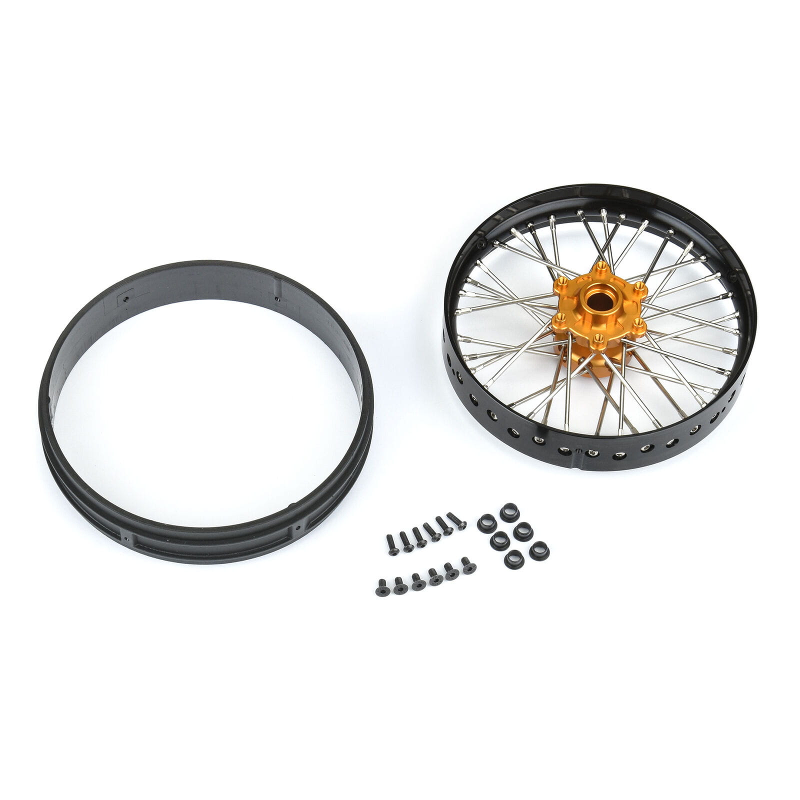 Proline 1_4 Pro-Spec Aluminum V2 Bead Front Wheel Black_Gold _1_ Promoto-MX - RC-Zubehoer