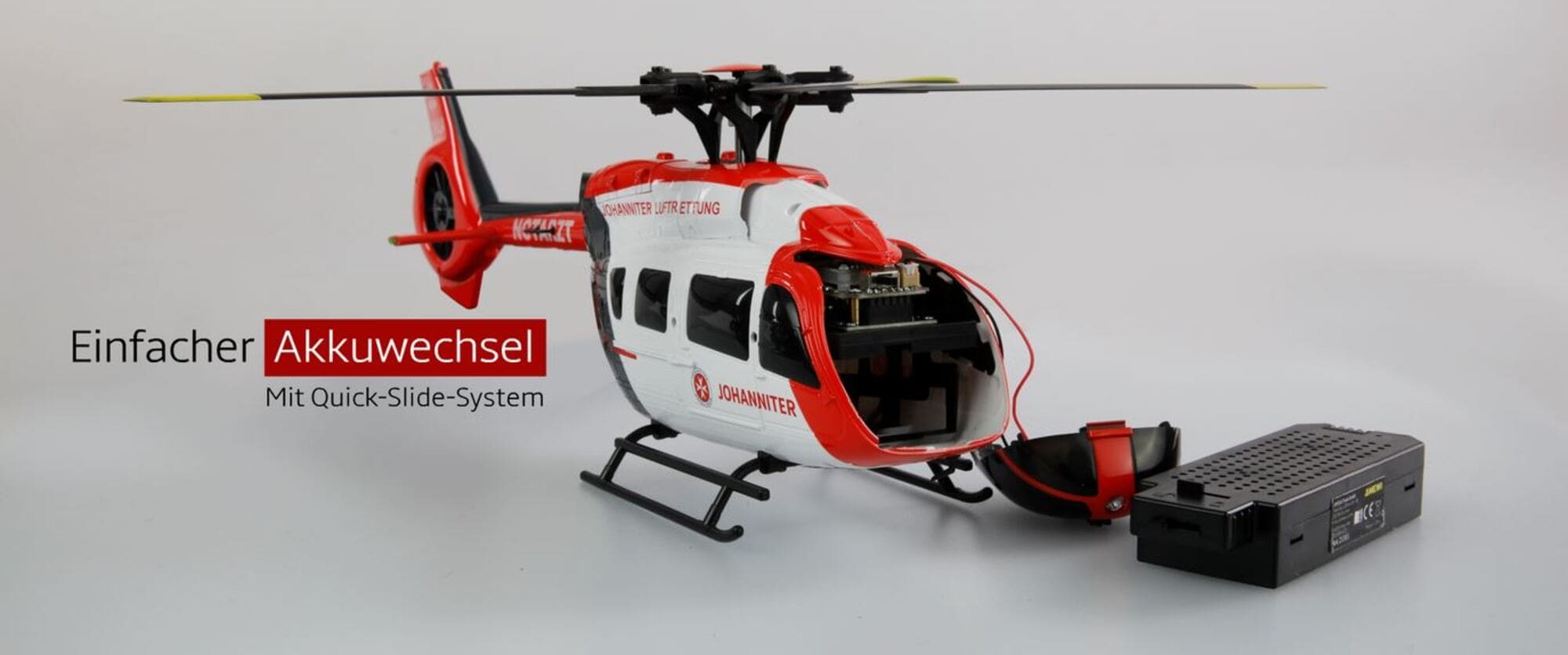 Amewi Johanniter H145 RC Helikopter im Rettungsdesign mit Brushless Motor