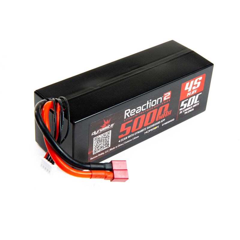 Dynamite 14.8V 5000mAh 4S 50C LiPo, Hardcase: Deans