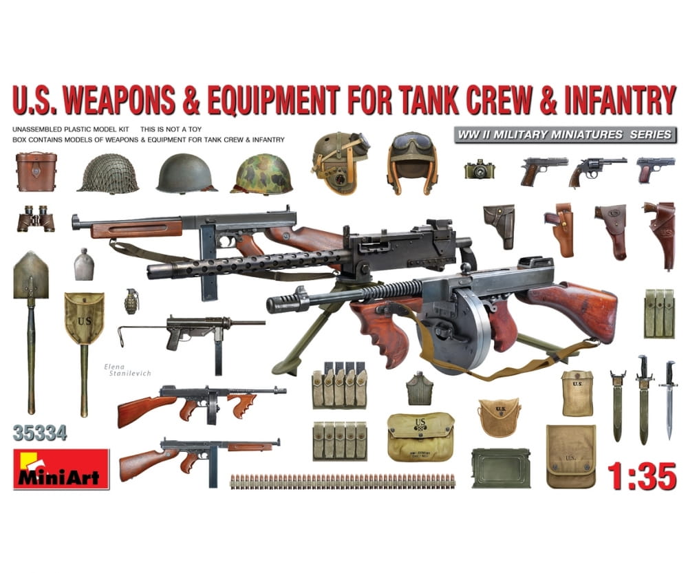 Plastikmodellbau von Miniart 1-35 us pz b infantereie waffen zub