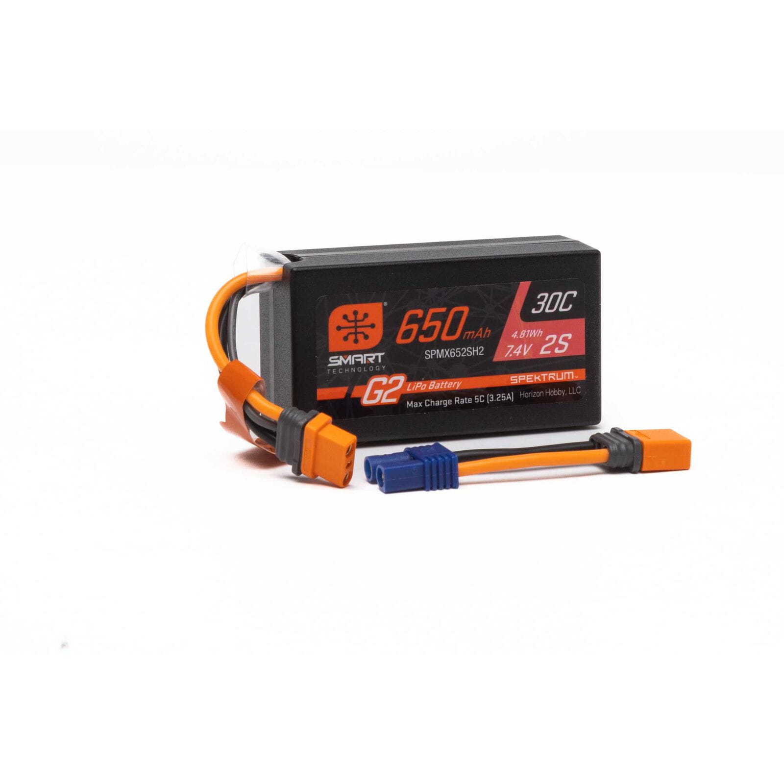 Spektrum Lipo Akku 7,4V 2S 650mAh Smart G2 30C IC2 Spektrum Lipo Akku 7,4V 2S 650mAh Smart G2 30C IC2