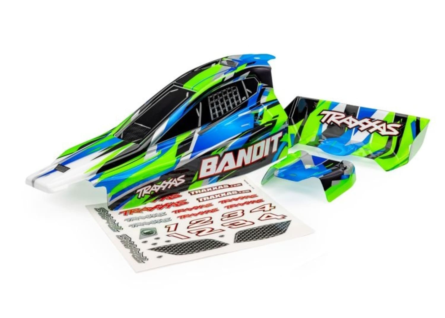 Traxxas Karosserie Bandit gruen mit Aufkleber - RC-Zubehoer
