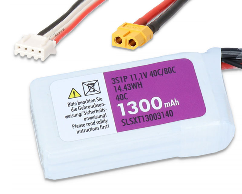 Krick LiPo Akku 11_1V 1300mAh 40C XT60 Stecker - RC-Zubehoer