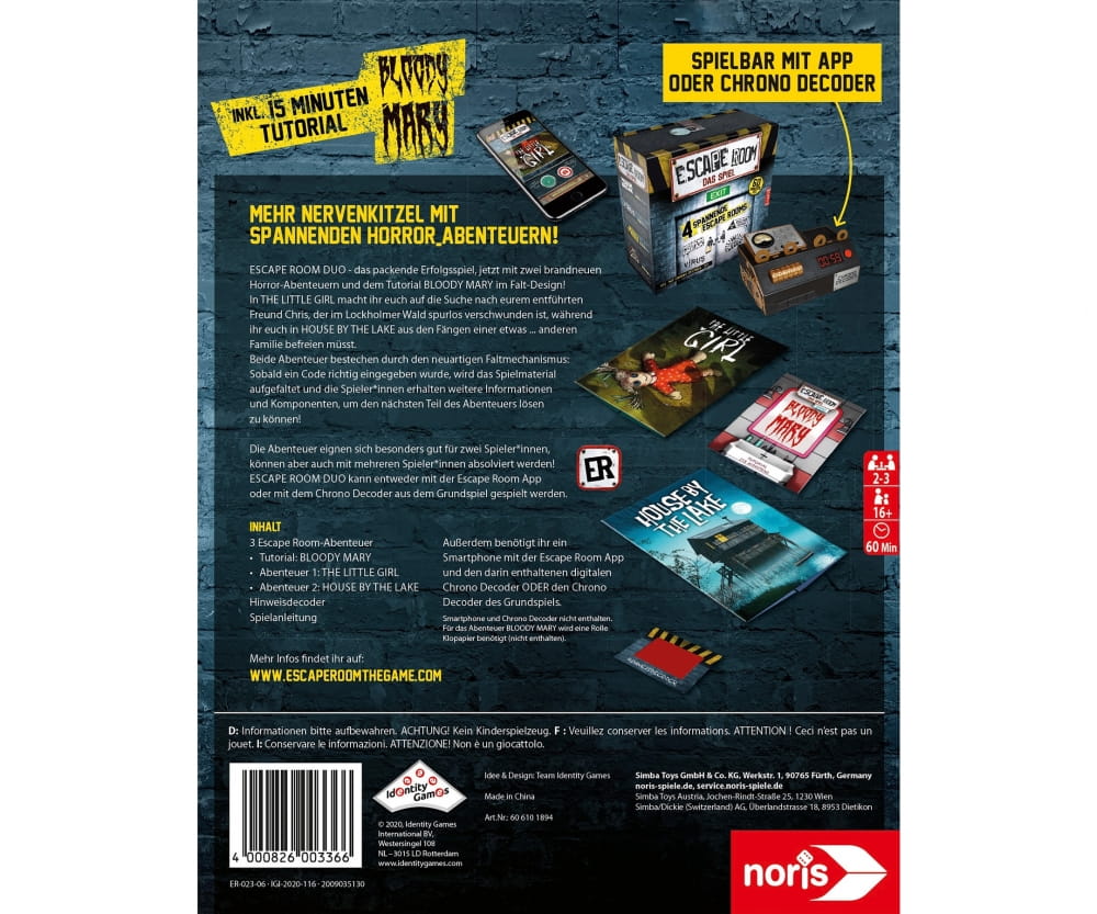 Noris Escape Room Duo Horror